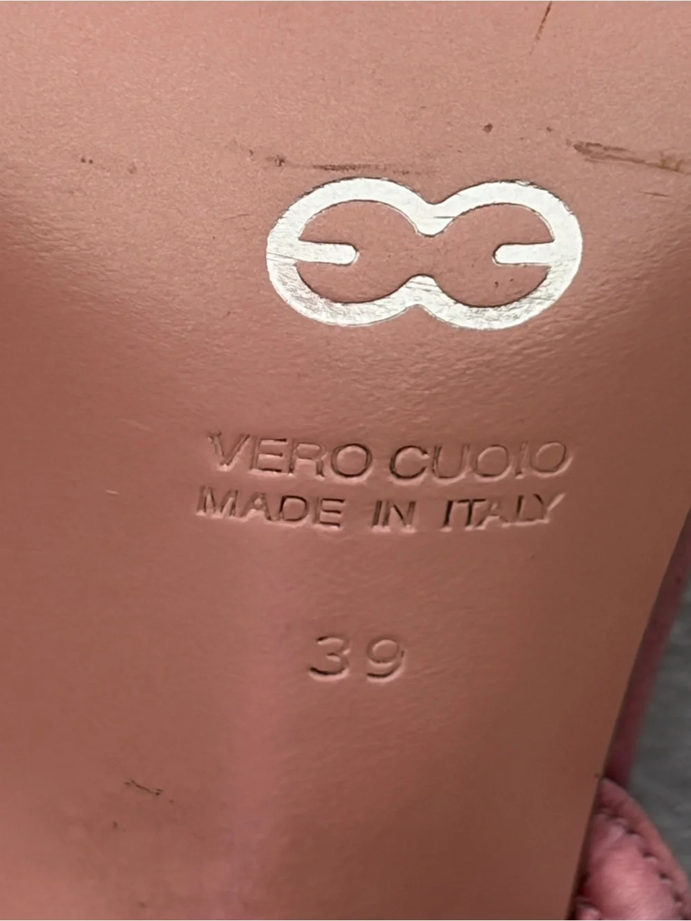 Escada Pink Leather Slingback Pumps Size 39